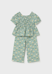 Conjunto Pantalón Flores Verde Mayoral