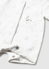 Set Pelele Estampado Patos Blanco Mayoral detalle