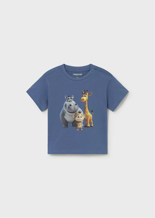 Camiseta Estampado Animales Azul Mayoral