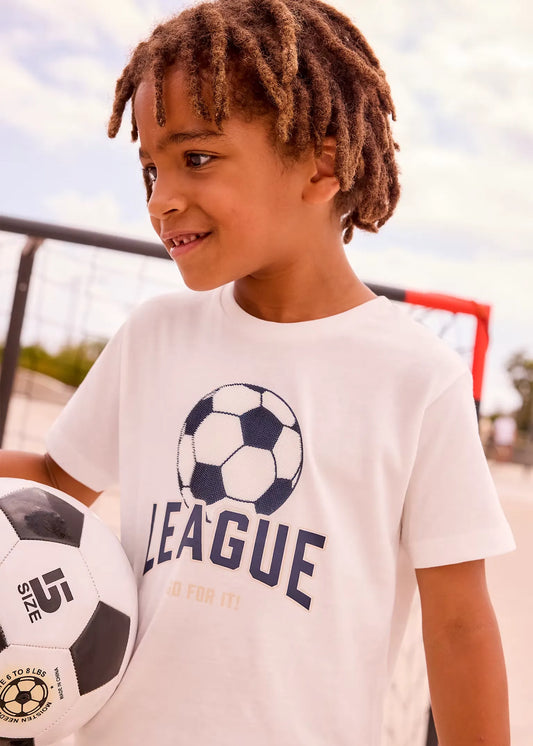 Camiseta Estampado Fútbol Blanco Mayoral Modelo