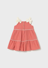 Vestido Pecho Botones Naranja Mayoral estilo