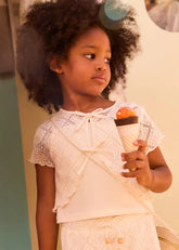 Blusa Chaleco Crochet Crema Mayoral modelo