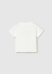 Camiseta Estampado Interactivo Camaleón Blanco Mayoral estilo