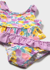 Vestido de Baño Estampado Flores Lila Mayoral detalle