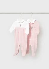 Set 2 Pijamas Bordado Dog Flores Rosa Mayoral