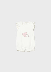 Pelele Estampado Corazones Blanco Mayoral