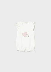 Pelele Estampado Corazones Blanco Mayoral