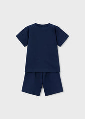 Conjunto Bermuda Estampado Navy Player Mayoral color