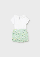 Conjunto Short y Body Cuello Estampado Flores Mayoral estilo