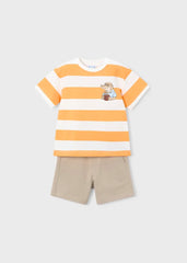Conjunto Bermuda Cocodrio Rayas Amarillo Mayoral