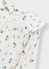 Blusa Volantes Flores Anis Mayoral Detalle