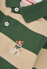 Polo Manga Larga Rayas Dog Verde Boboli detalle