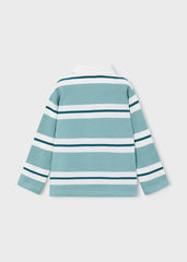 Polo Manga Larga Lineas Verde Menta Mayoral Reves