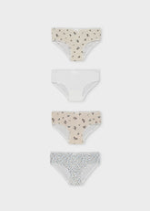 Set 3 Pantys Niña Estampado Beige Mayoral