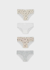Set 3 Pantys Niña Estampado Beige Mayoral