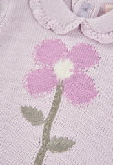 Vestido Tejido Flor Lila Boboli estilo