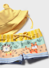 Traje de Baño Estampado León Amarillo Mayoral animales
