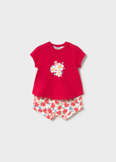 Conjunto Short Estampado Fresa Rojo Mayoral