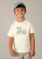 Camiseta Bordado Moto Verde Mayoral niño