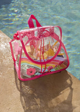 Mochila Transparente Arcoíris Rosa Mayoral modelo