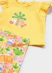 Conjunto Leggins Estampado Animales Amarillo Mayoral