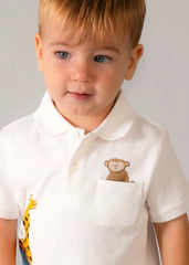 Polo Estampado Animales Blanco Mayoral diseño
