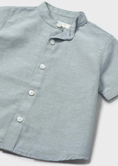 Camisa Cuello Mao Lino Jade Mayoral detalle