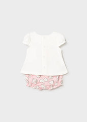 Conjunto Short Bordado Corazón Rosa Mayoral estilo