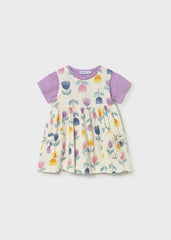 Vestido con Chaqueta Flores Lila Mayoral