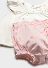 Conjunto Panty Estampado Blanco Rosa Mayoral detalle