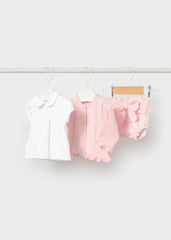 Conjunto 3 Piezas Panty Tricot Flores Rosa Mayoral