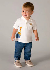 Polo Estampado Animales Blanco Mayoral niño