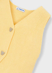 Blusa Chaleco Botones Amarillo Mayoral detalle