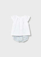 Conjunto Panty Estampado Flores Azul Mayoral diseño