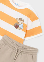 Conjunto Bermuda Cocodrio Rayas Amarillo Mayoral