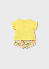 Conjunto Short Blusa León Amarillo Mayoral estilo