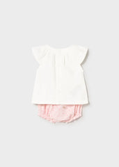 Conjunto Panty Estampado Blanco Rosa Mayoral