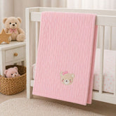 Cobija Corazones Oso Rosa