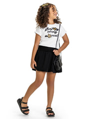 Conjunto Detalle Lentejuela Blanco Negro Kyly Modelo