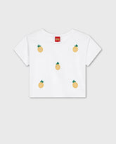 Blusa Detalle Piña Bordado Kyly blanco