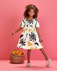 Vestido Estampado Manchas Nanai Modelo