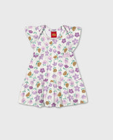 Vestido Estampado Flores Lila Kyly