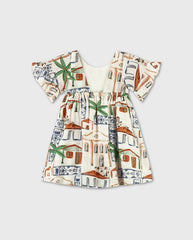 Vestido Gasa Casa Beige Nanai Detalle