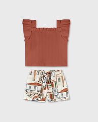 Conjunto Short Estampado Casas Nanai
