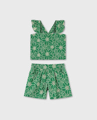 Conjunto Ojalillo Flores Verde Nanai