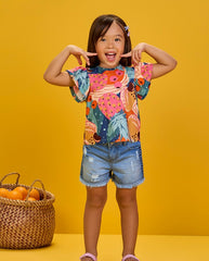 Blusa Estampado Frutas Nanai Modelo