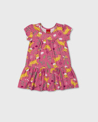 Vestido Estampado Jirafa Kyly Rosa