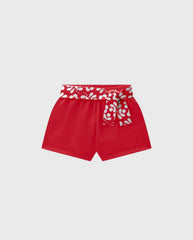 Conjunto Short Blusa Flores Rojo Kyly detalle
