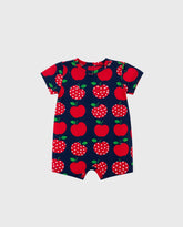 Mameluco Estampado Manzanas Navy Kyly
