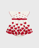 Vestido Estampado Corazones Rojo Kyly